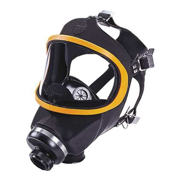 Ultravue Gas Mask, Hycar Rubber, 5 Suspension Points, L Mask Size, 0 Canisters Included, Not Rated