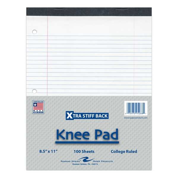 Case of Stiff Back Paper Notepads, 8.5"x11.75", 100 sheets, 3-Hole Punched, College Ruled W/Margin, PK18