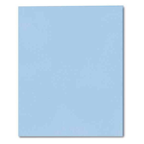 Case of Light Blue Paper Pocket Folders, 11.75"x9.5", Twin Pockets hold 25 sht each, 11 pt tag board, PK250