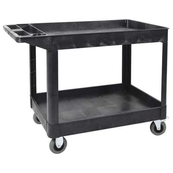 Utility Cart, (2) Shelf, Heavy Duty, SP5, High Density Polyethylene, 500 lb. Load Capacity, 2 Shelves