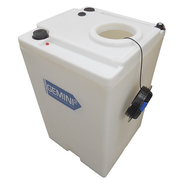 Storage Tank, Double Wall Square, LDPE 1.5, Nat, 70 Gal