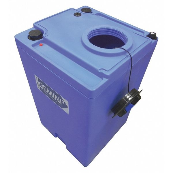GeminiDual Containment Storage Tank, Double Wall, Square, LDPE 1.5, Blue, 70 Gal