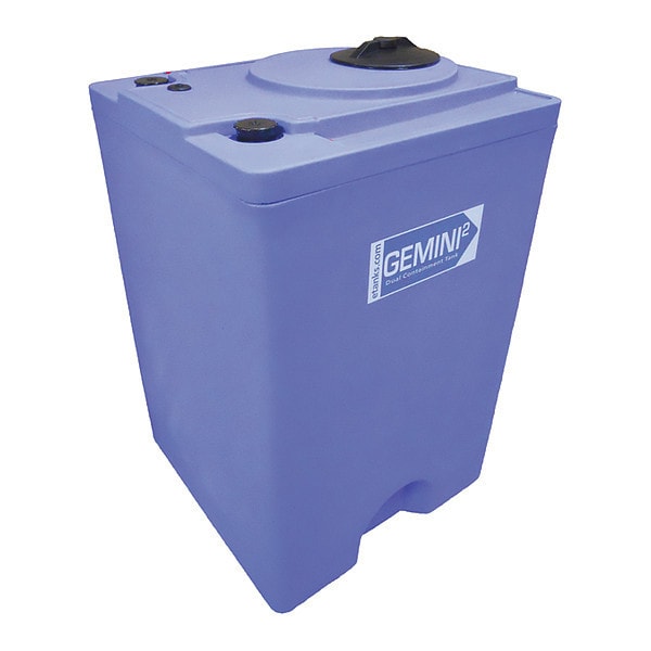 Storage Tank, Double Wall Square, LDPE 1.5, Blue, 120 Gal