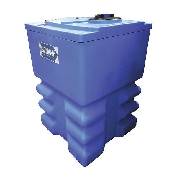 GeminiDual Containment Storage Tank, Double Wall, Square, LDPE 1.5, Blue, 120 Gal Ribbed