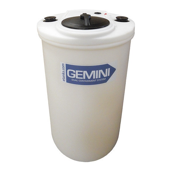 Storage Tank, Double Wall Vertical, LDPE 1.5, Nat, 40 Gal Flat