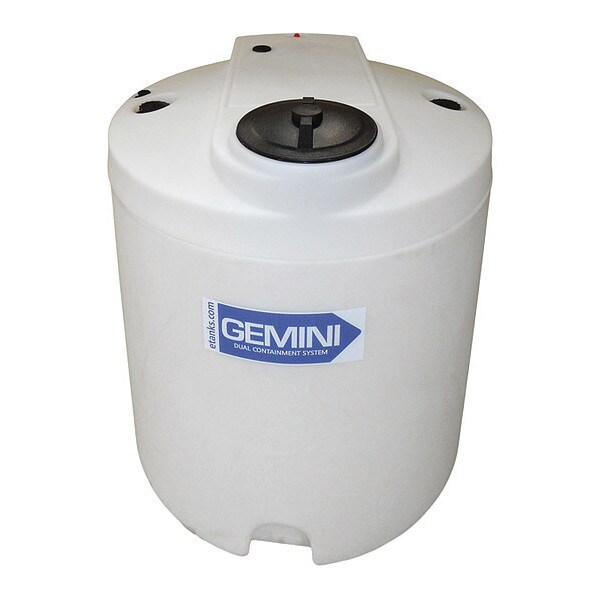 Storage Tank, Double Wall Vertical, LDPE 1.5, Nat, 90 Gal