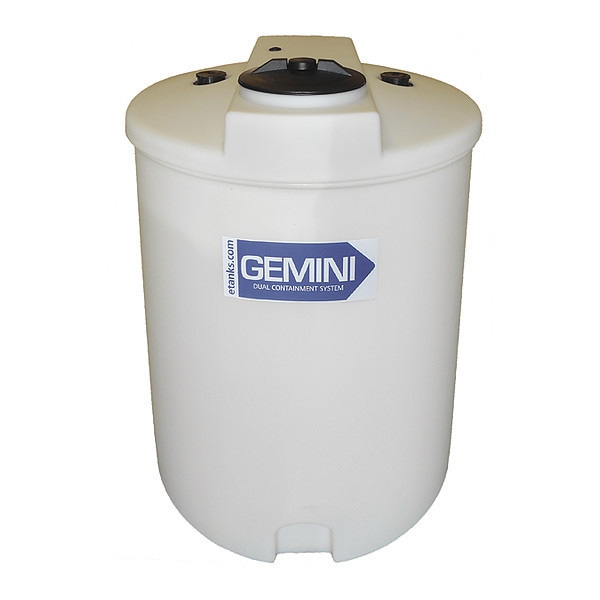 Storage Tank, Double Wall Vertical, LDPE 1.9, Nat, 120 Gal
