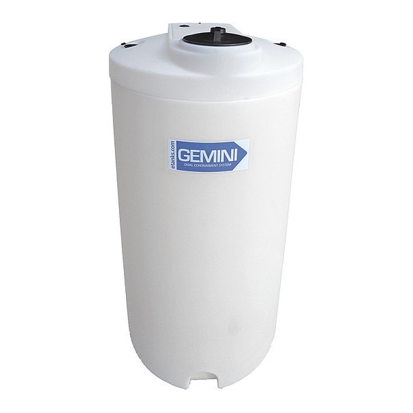 Storage Tank, Double Wall Vertical, LDPE 1.5, Nat, 160 Gal
