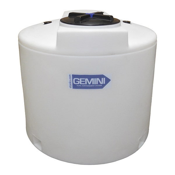 Storage Tank, Double Wall Vertical, LDPE 1.5, Nat, 220 Gal