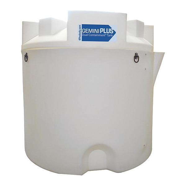 Storage Tank, Double Wall PLUS Vertical, ASTM 1.5, Nat, 1300 Gal