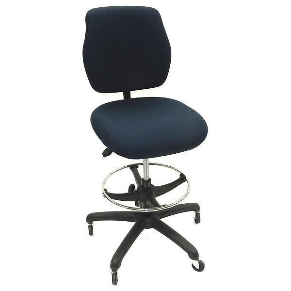 Workbench Chair, Blue Fabric, 300 lb.