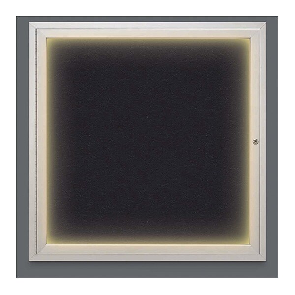 Corkboard, Lighted, Rubber, 1 Door, 36 x 36"