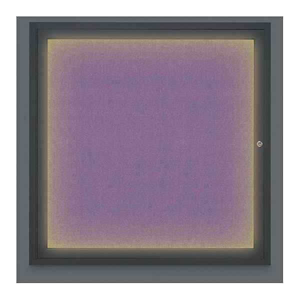 Corkboard, Lght, Fbrc1 Dr, 36x36", Blk/Amthy