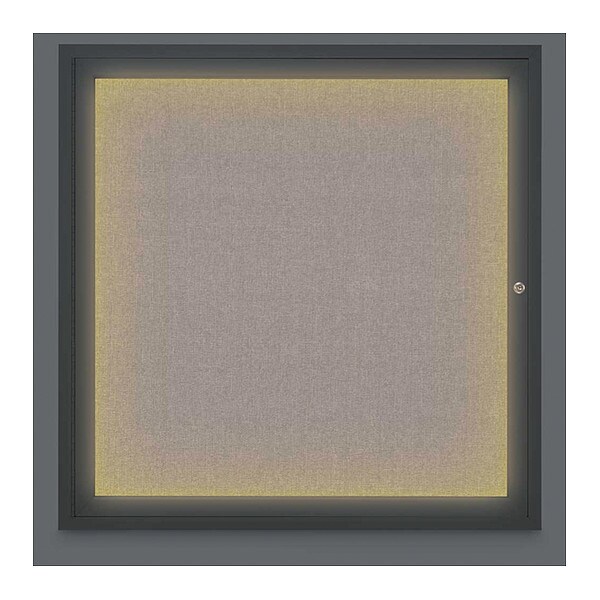 Corkboard, Lighted, Forbo, Blk, 1 Dr, 36x36"