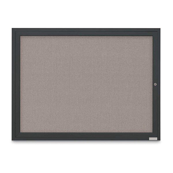 Corkboard, Fabric, Blk/Prl, 1 Door, 48x36"