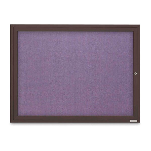 Corkboard, Fabric, Bronze, 1 Door, 48x36"