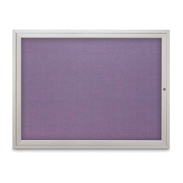 Corkboard, Fbrc, 1 Door, Satin/Amthy, 48x36"