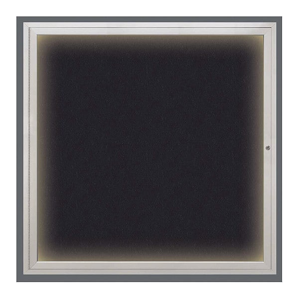 Corkboard, Lighted, Rubber, 1 Door, 48 x 48"