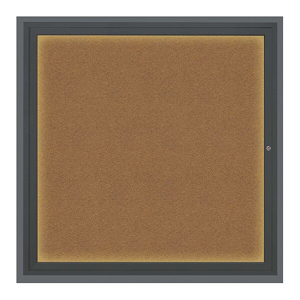 Corkboard, Lighted, Blk, Forbo, 1 Dr, 48x48"