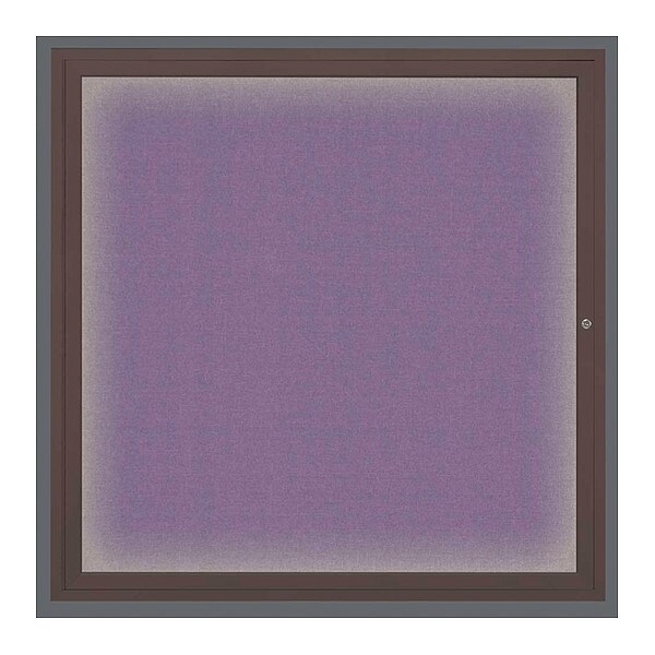 Crkboard, Lght, Fbrc, Brnz/Amth, 1 Dr, 48x48"