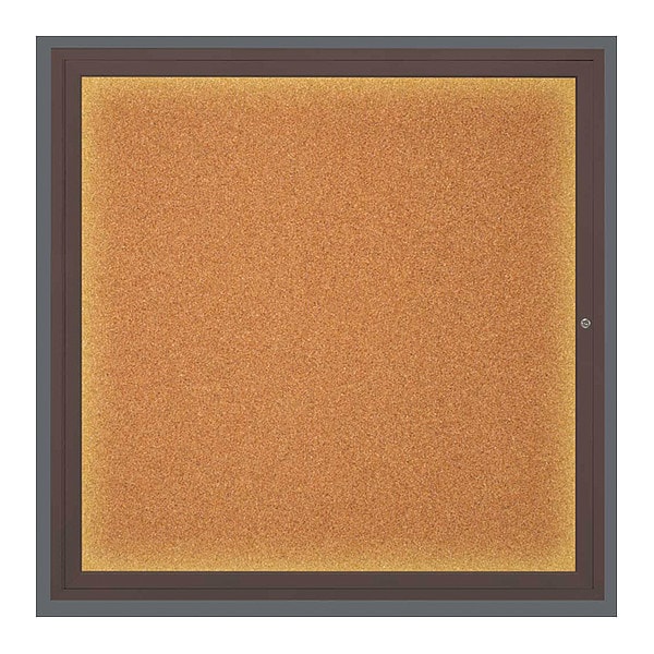 Corkboard, Lighted, Cork, 1 Door, 48 x 48"