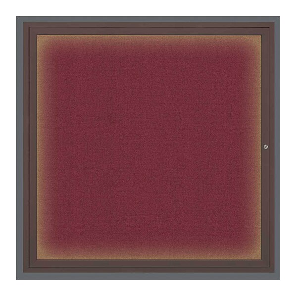 Crkboard, Lght, Fbrc, Brnz/Burg, 1 Dr, 48x48"