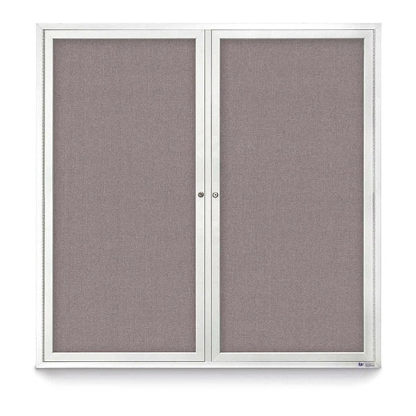 Corkboard, Fabrc, 2 Door, Satin/Surf, 48x48"