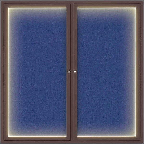 Corkboard, Lghtd, Fbrc, Brnz/Cobcc, 2, 48x48"