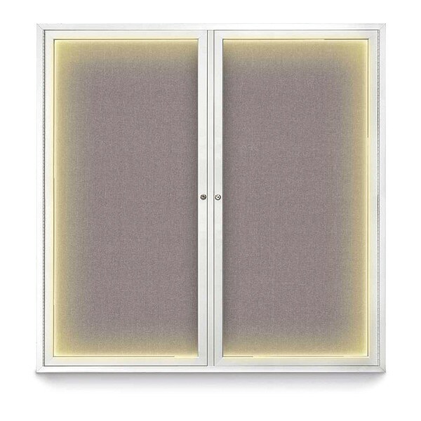 Crkboard, Lght, Fbrc, 2 Dr, Satin/Srf, 48x48"