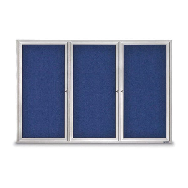 Corkboard, Fbrc, 3 Door, Satin/Cobcc, 72x48"