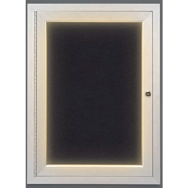 Corkboard, Lighted, Rubber, 1 Door, 18x24"