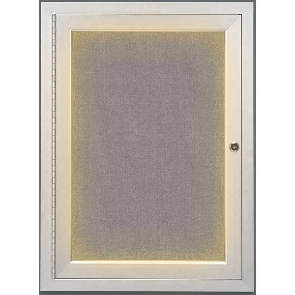 Crkboard, Lght, Fbrc, 1 Dr, Satin/Srf, 18x24"