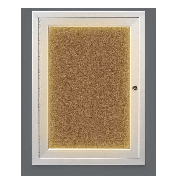 Corkboard, Lighted, Forbo, 1 Door, 18x24"