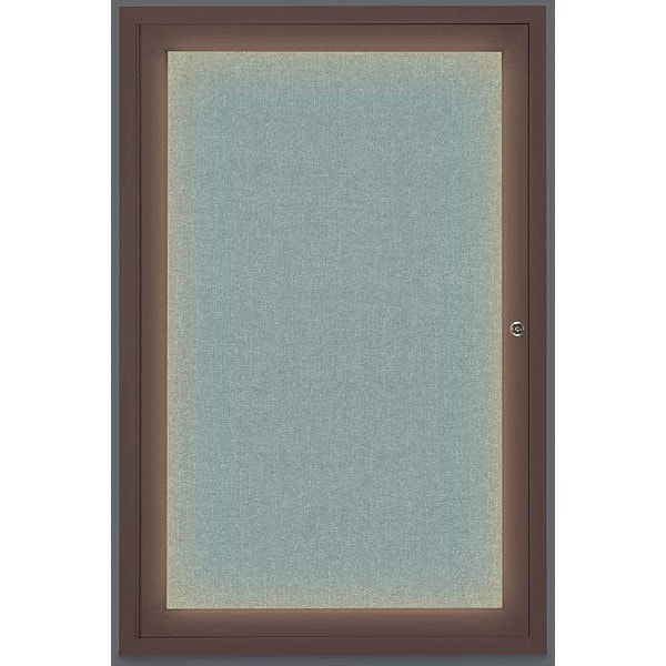 Corkboard, Lght, Fbrc, Brnz/Cld, 1 Dr, 24x36"