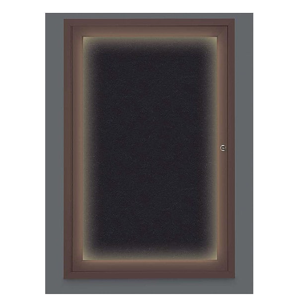 Corkboard, Lighted, Rubber, 1 Door, 24 x 36"