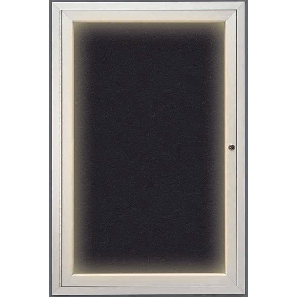 Corkboard, Lighted, Rubber, 1 Door, 24 x 36"