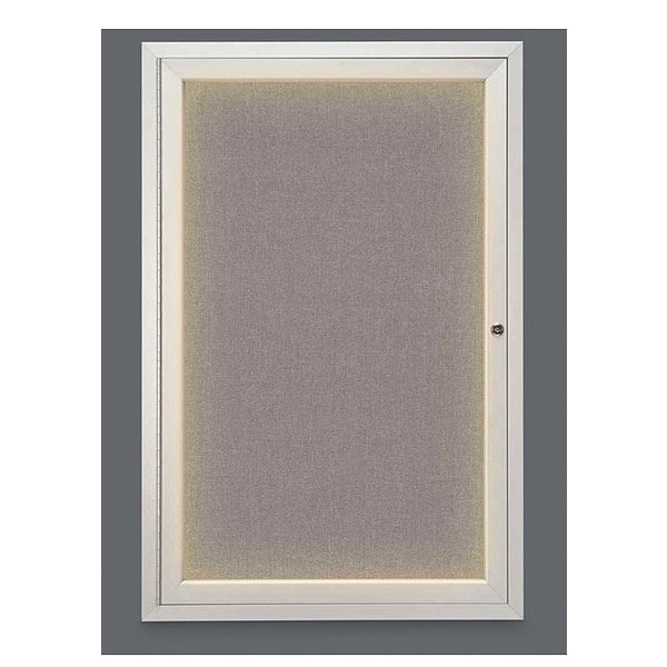 Crkboard, Lght, Fbrc, 1 Dr, Satin/Srf, 24x36"