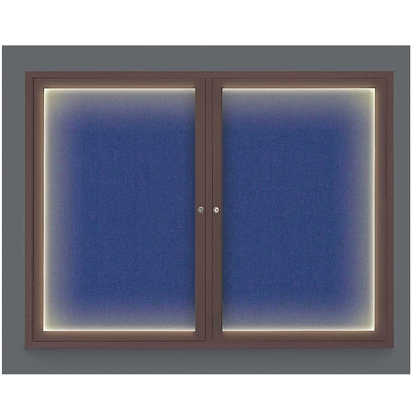 Corkboard, Lghtd, Fbrc, Brnz/Cobcc, 2, 42x32"