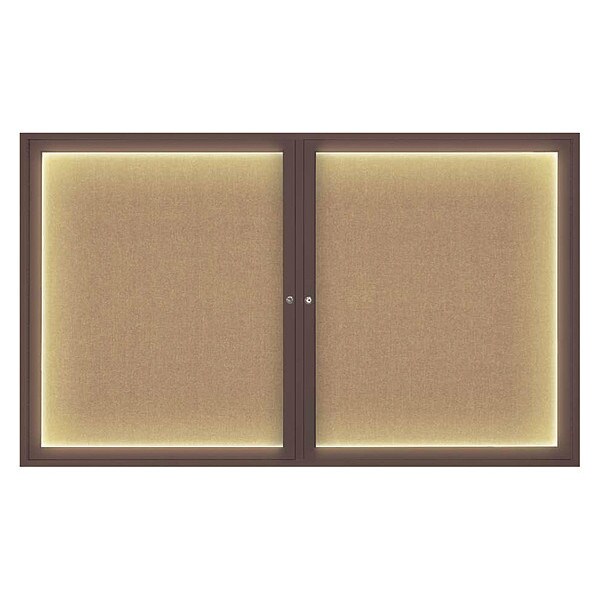Corkboard, Lightd, Fbrc, Brnz/Buff, 2, 60x36"