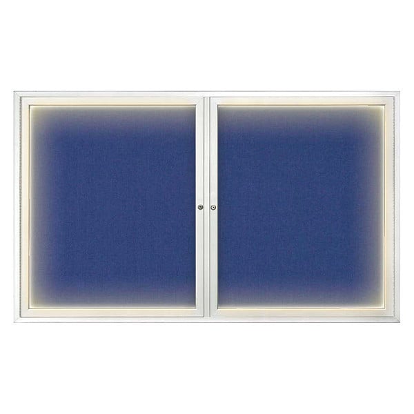 Crkboard, Lght, Fbrc, 2 Dr, Stn/Cobcc, 60x36"