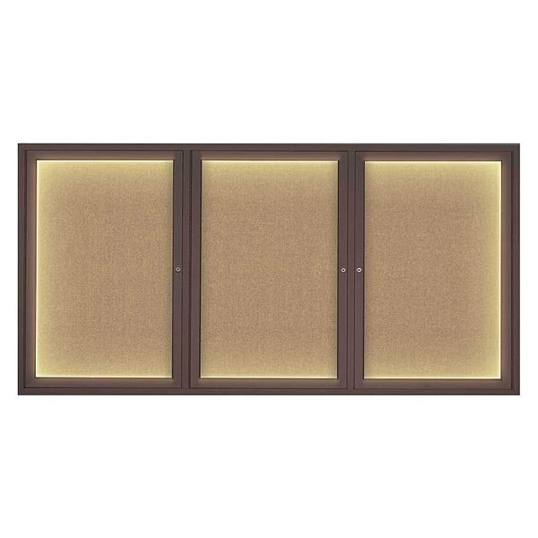 Corkboard, Lightd, Fbrc, Brnz/Buff, 3, 72x36"