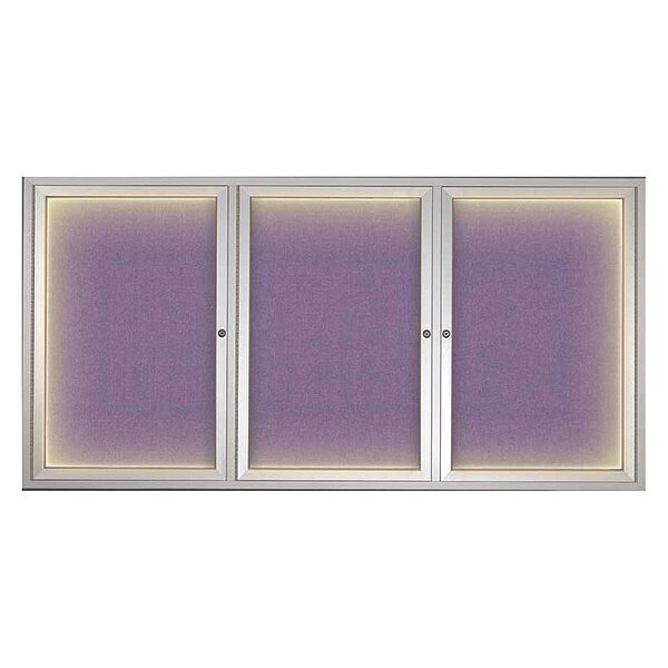 Corkboard, Lght, Fbrc, 3, Satin/Amthy, 72x36"