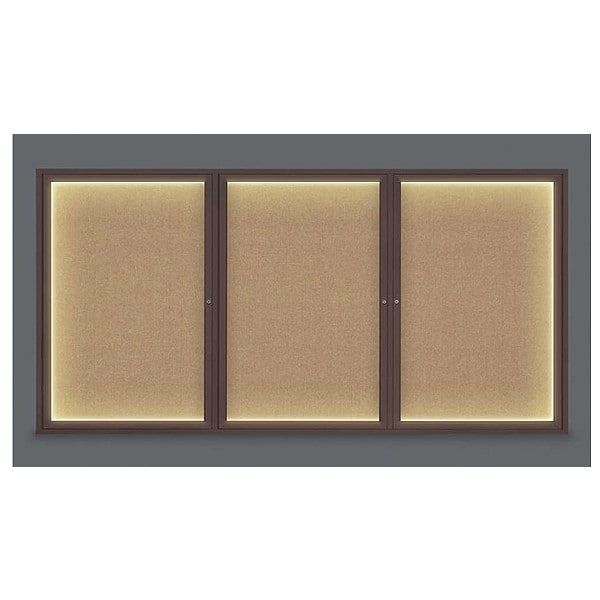 Corkboard, Lightd, Fbrc, Brnz/Buff, 3, 96x48"