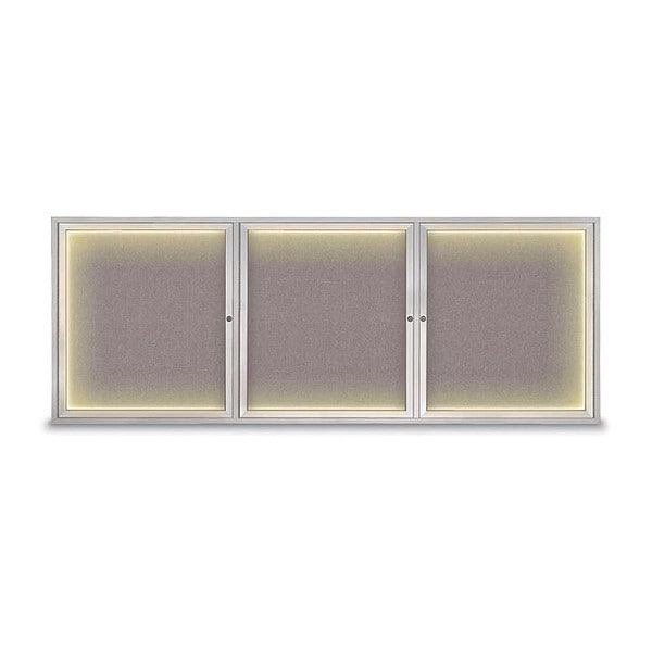Crkboard, Lght, Fbrc, 3 Dr, Satin/Srf, 96x36"