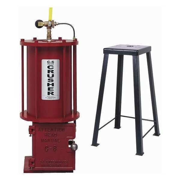 6 ton Pneumatic SUV Oil Filter Crusher & Stand