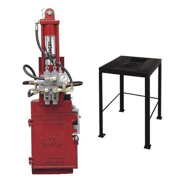 Electronic Over Hydraulic Oil Filter Crusher & Stand