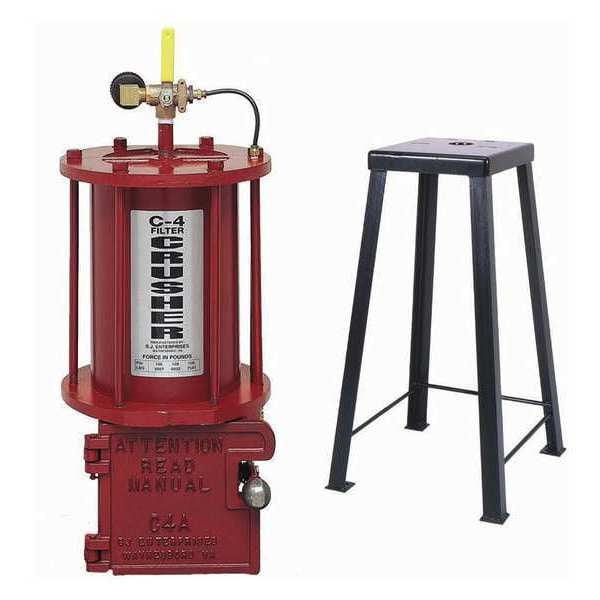 4 ton Pneumatic Automotive Oil Filter Crusher & Stand