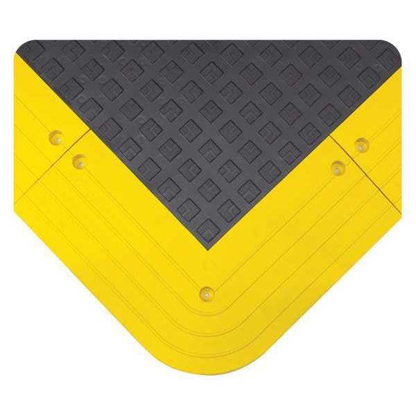 Ergo Deck GP Kit, Charcoal/Yellow, 42" x 66" PVC Charcoal with Yellow Borders, 42" W x 66" L
