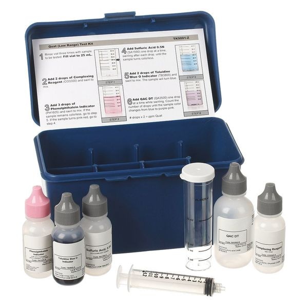 Quat Test Kit, 1 Drop - 2 ppm/25 mL