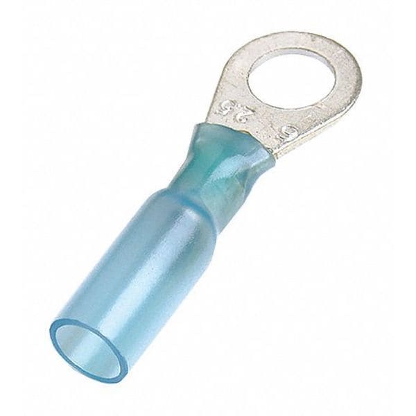 Ring Terminal, 1/4 in Stud Size, 600 V, 50 PK